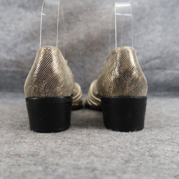 Stuart Weitzman Shoes Women 6 Sandal Dress Fashion Closed Toe Block Heel Slip On - Picture 4 of 13